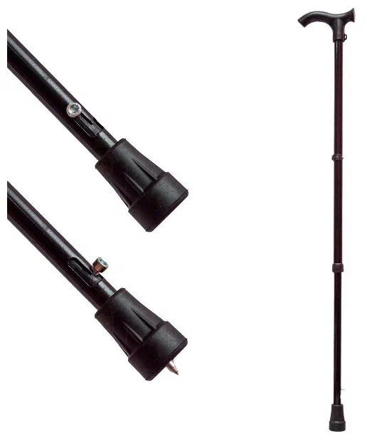 Трость металлическая, регулируемая по высоте с устройством против скольжения Аверсус 22У. 