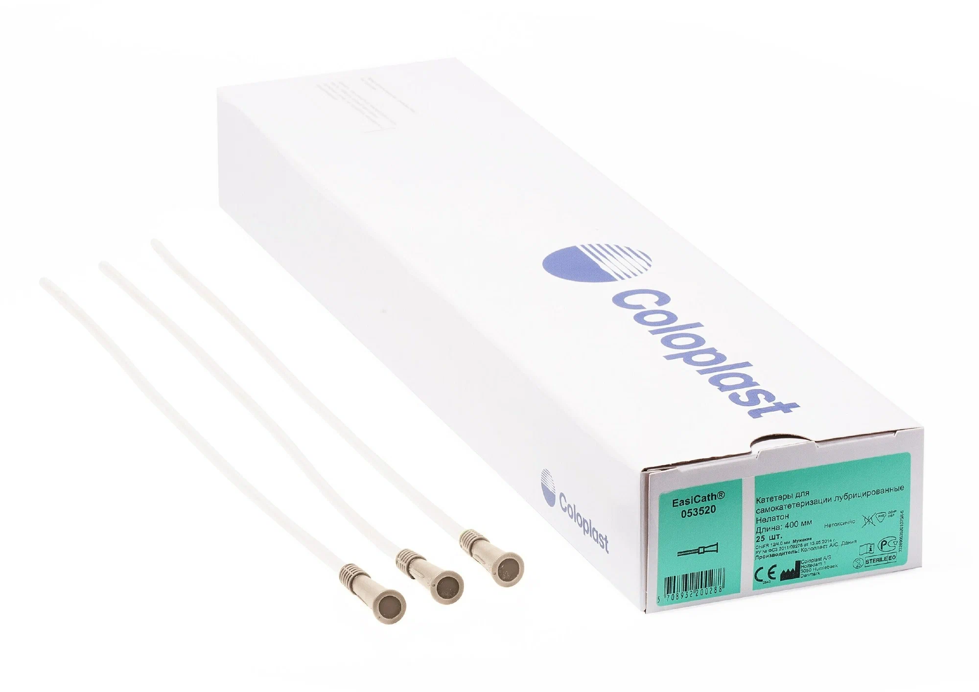 053520 Катетеры урологические мужские, размер CH/FR 12/4,0 мм 25 шт Coloplast EasiCath